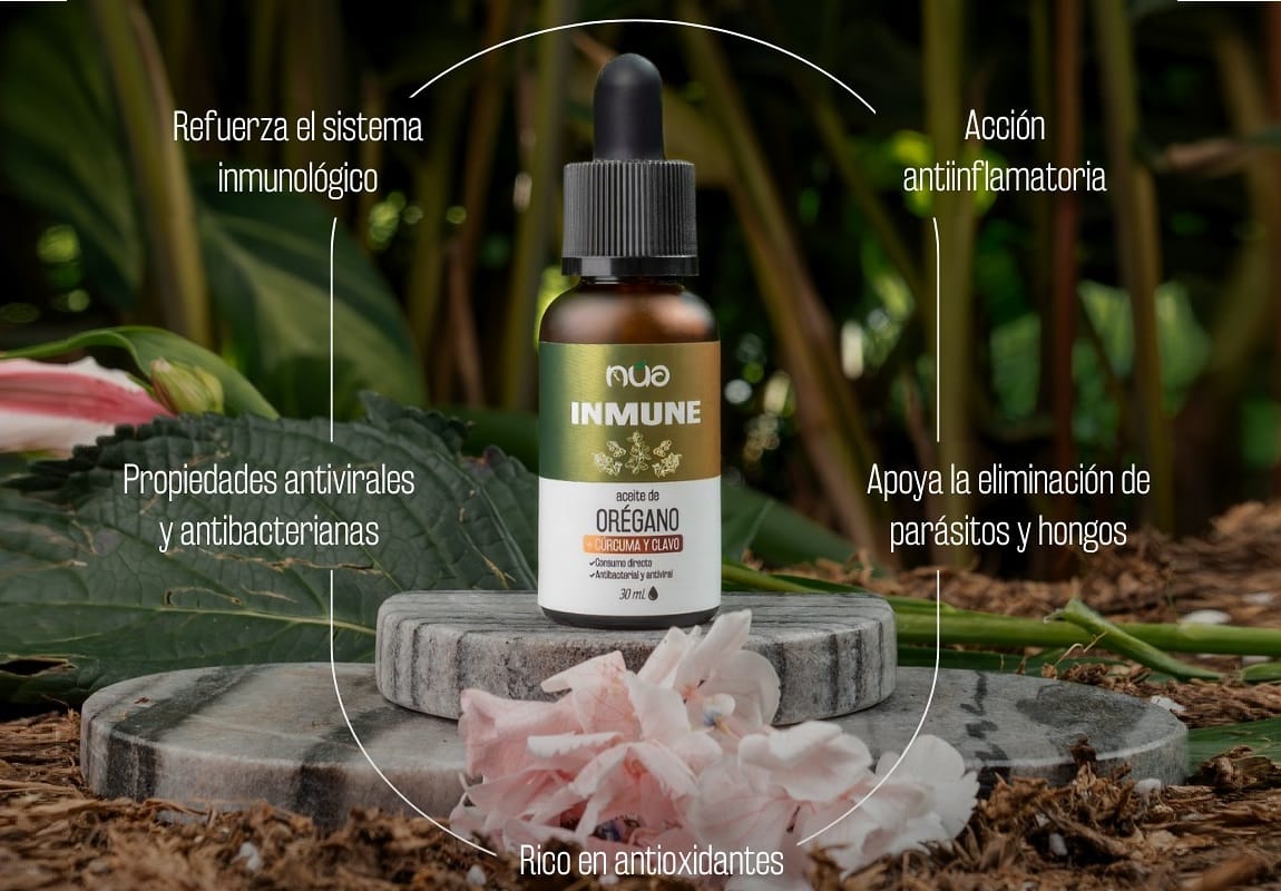 Aceite de Orégano Inmune Comestible – NUA: Un escudo natural para tu salud