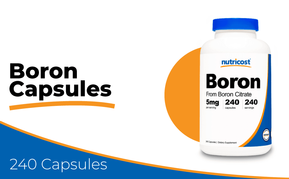 Boron Nutricost 5 mg: beneficios