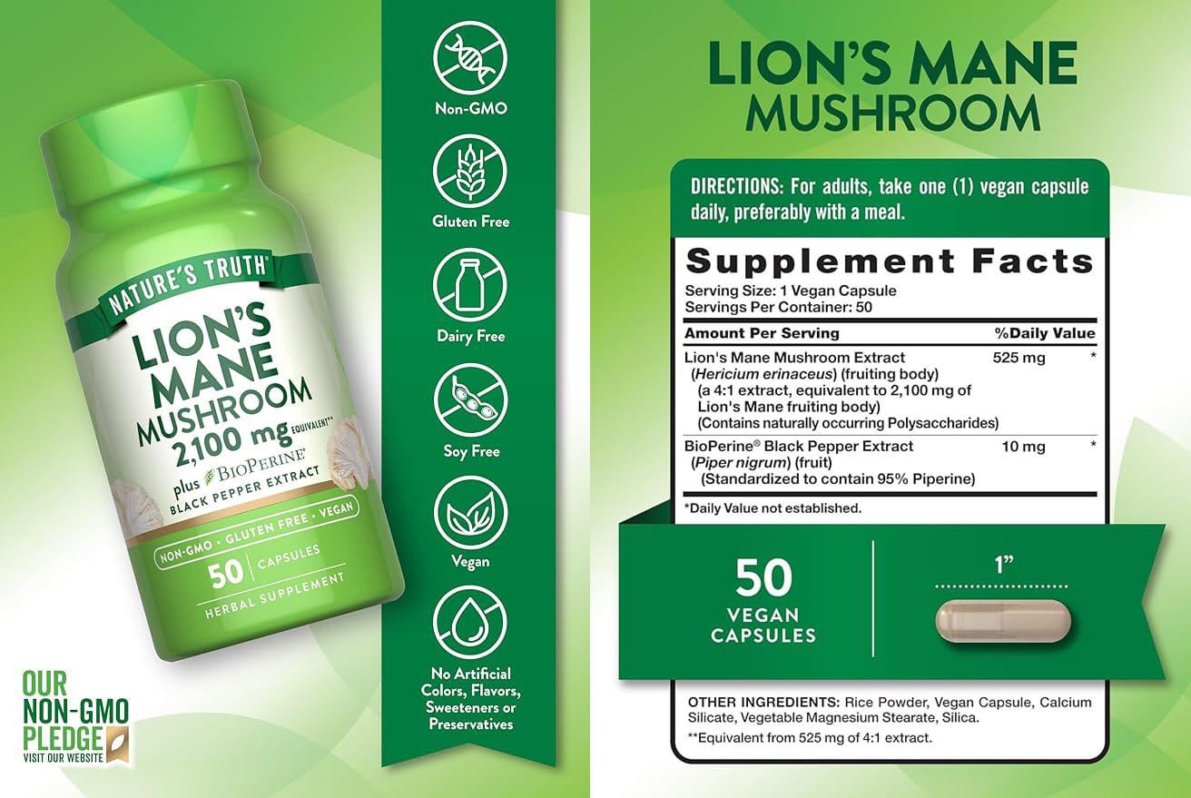 Melena de León 2100 mg Nature’s Truth