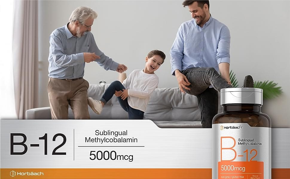Vitamina B12 5000 mcg sublingual de Horbäach