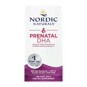 Prenatal DHA 830mg + 400UI / 180 cápsulas - Nordic